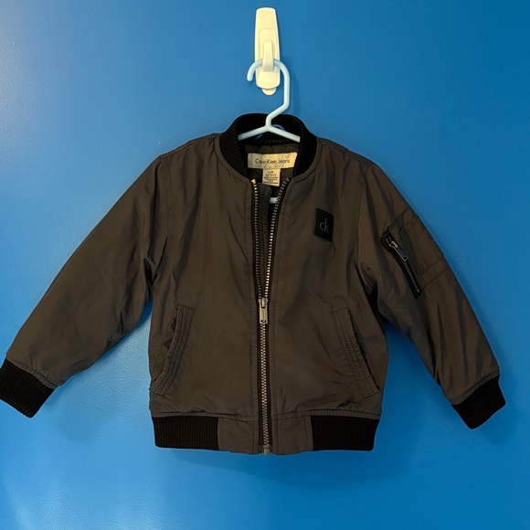 Calvin Klein Kids Charcoal Bomber Jacket - Picture 1 of 2